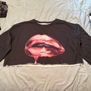 Cropped oversized sweatshirt